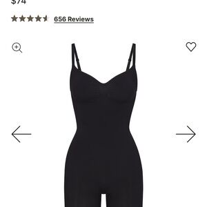 Skims NWOT Seamless Sculpt Mid Thigh Bodysuit in Onyx 2X